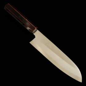 Couteau du Santoku Japonais - HADO - Série de Kijiro - Acier inoxydable Ginsan - Taille: 18cm