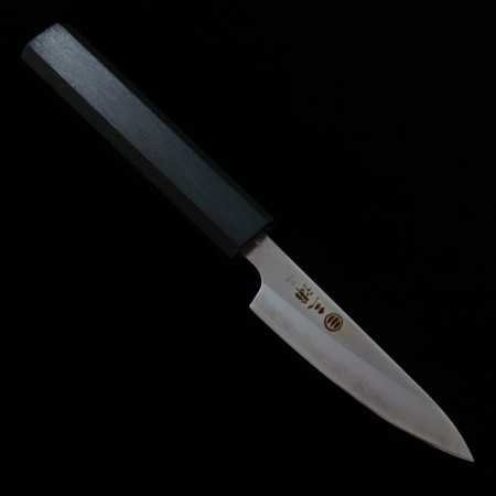 Couteau D'office Japonais - MIURA - Acier blanc au carbone No.1 - Manche de Chêne - Taille: 8cm