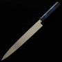 Couteau Japonais Yanagiba - SAKAI TAKAYUKI - Acier inoxydable au molybdène - Manche en résine bleu-écaille Taille:27/30cm