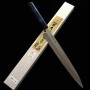 Couteau Japonais Yanagiba - SAKAI TAKAYUKI - Acier inoxydable au molybdène - Manche en résine bleu-écaille Taille:27/30cm