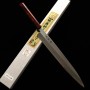 Couteau Japonais Yanagiba - SAKAI TAKAYUKI - Acier inoxydable au molybdène - Manche en résine d'écaille de vin Taille:27/30cm