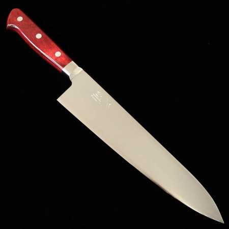 Couteau du Chef Gyuto Japonais - MIURA - Acier inoxydable R2 - Contreplaqué rouge Manche - Taille:21cm
