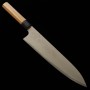 Couteau de chef japonais gyuto - YUTA KATAYAMA - VG-10 - série nickel damas - Taille:21/24cm