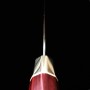 Couteau japonais Santoku - ZANMAI - Série Revolution - Manche Décagonal Rouge - Acier SG2 - Dimension: 18cm