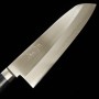 Couteau du Santoku Japonais - MIURA - Acier inoxydable VG1 - Manche de Acajou - Taille : 17cm