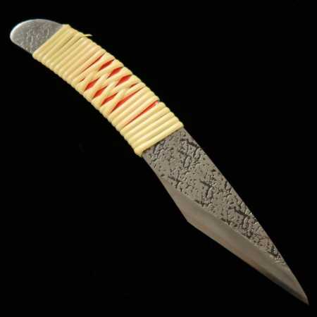 Kiridashi fujimaki fait main - MIURA - Acier super bleu - Manche courbe - Taille:24/30mm