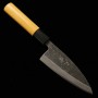 Couteau japonais pour kodeba - Miura - Carbon Aogami 2 - Manche Zelkova - Taille:10.5/12cm