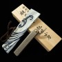 Couteau de poche Japonais - TOMITA - Higo Kogatana - Acier blanc au carbone - Finition martelée - Taille : 7.3cm