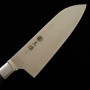 Couteau du Santoku Japonais - MIURA - Acier inoxydable Damasteel - Taille: 17cm