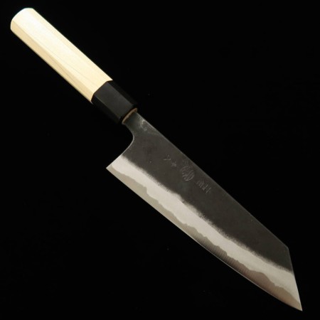 Couteau du Bunka Japonais - SHINDO KYOUHEI - Acier bleu au carbone No.2 - Kurouchi - Taille : 16.5cm