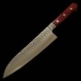 Couteau Santoku japonais - SUISIN - Damascus Wine Series - Taille : 18cm