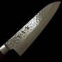 Couteau Santoku japonais - SUISIN - Damascus Wine Series - Taille : 18cm