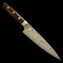 Couteau japonais Petty - TAKESHI SAJI - Acier Damascus R2 Black Finish - Dimension: 13,5 / 15cm