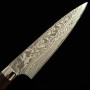 Couteau japonais Petty - TAKESHI SAJI - Acier Damascus R2 Black Finish - Dimension: 13,5 / 15cm