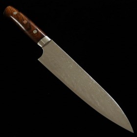 Couteau japonais de Chef Gyuto - TAKESHI SAJI - Acier Damascus R2 Diamond Finish - Dimension: 18 / 21/24cm