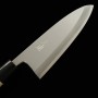 Couteau du Deba Japonais - MIURA - Série de Josaku - Acier blanc au carbone No.2 - Taille : 15/16.5/18cm