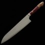 Couteau du Chef Japonais Gyuto - NIGARA - Acier inoxydable SG2 - Finition martelée - Taille : 24cm