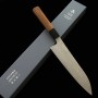 Couteau du Chef Japonais Gyuto - NIGARA - Acier inoxydable VG10 - Finition martelée - Damas - Taille : 21cm