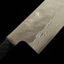 Couteau du Chef Japonais Kiritsuke - NIGARA - Acier inoxydable VG10 - Finition martelée - Damas - Taille : 21/24cm