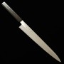 Couteau du Slicer Japonais Sujihiki - KAGEKIYO - Acier blanc au carbone No.2 - Manche de Bois laqué - Taille: 24cm