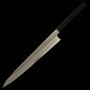 Couteau du Slicer Japonais Sujihiki - KAGEKIYO - Acier blanc au carbone No.2 - Manche de Bois laqué - Taille: 24cm