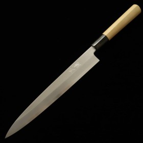 Couteau du Yanagiba Japonais - MIURA - Série de Josaku - Acier blanc au carbone No.2 - Pour gauchers - Taille : 24/30cm