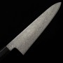 Couteau du Chef Japonais Gyuto - MIURA - Série de Obidama - Acier inoxydable STRIX - Damas - Taille : 24cm