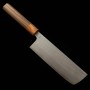 Couteau du Nakiri Japonais - MIURA - Acier inoxydable VG10 - Finition martelée - Taille : 16.5cm