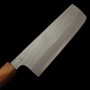 Couteau du Nakiri Japonais - MIURA - Acier inoxydable VG10 - Finition martelée - Taille : 16.5cm