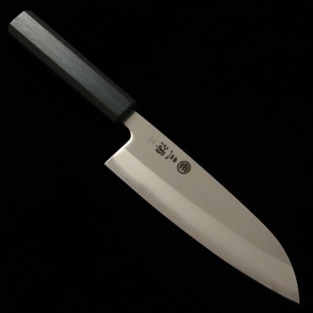 Couteau du Santoku Japonais - MIURA - Acier blanc au carbone No.1 - Taille : 16.5cm