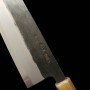 Couteau du Nakiri Japonais - SUISIN - Kenji Togashi - Acier blanc au carbone No.2 - Kurouchi - Taille : 16.5cm