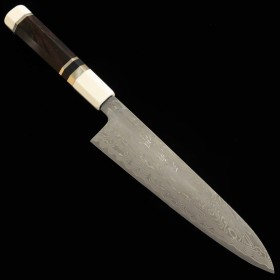 Couteau du Chef Japonais Gyuto - MIURA - Série de Obidama - Acier inoxydable STRIX - Damas - Taille : 21cm