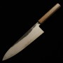 Japanese Chef knife Gyuto - HADO - Blue steel No.1 - Kurouchi - Oak wood handle - Size : 24cm