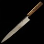 Japanese Slicer knife Sujihiki - HADO - Blue steel No.1 - Kurouchi - Cherry wood handle - Size : 24cm