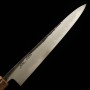 Japanese Slicer knife Sujihiki - HADO - Blue steel No.1 - Kurouchi - Cherry wood handle - Size : 24cm