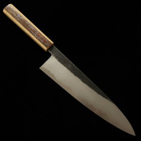 Japanese Chef knife Gyuto - HADO - Blue steel No.1 - Kurouchi - Cherry wood handle - Size : 24cm