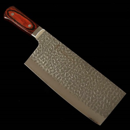 Chinese Cleaver - SAKAI TAKAYUKI - Stainless VG10 - Damascus - Hammered - Size : 19.5cm