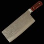 Chinese Cleaver - SAKAI TAKAYUKI - Stainless VG10 - Damascus - Hammered - Size : 19.5cm