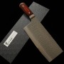 Chinese Cleaver - SAKAI TAKAYUKI - Stainless VG10 - Damascus - Hammered - Size : 19.5cm