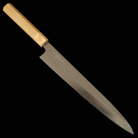 Japanese Slicer knife Sujihiki - MAKOTO KUROSAKI - Style-K series - Stainless SG2 - Hammered - Size : 27cm
