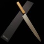 Japanese Slicer knife Sujihiki - MAKOTO KUROSAKI - Style-K series - Stainless SG2 - Hammered - Size : 27cm