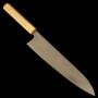 Japanese Chef knife Gyuto - MAKOTO KUROSAKI - Style-K series - Stainless SG2 - Hammered - Size : 24cm