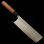 Japanese Nakiri knife - TAKAYUKI SHIBATA - KOUTETSU - Super blue steel - Jarrah wood handle - Size : 16.5cm