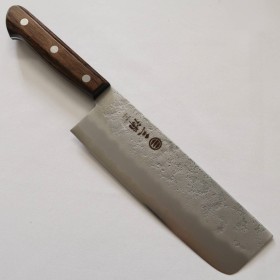 Japanese Nakiri knife - MIURA - Stainless Ginsan - Nashiji - Plywood handle - Size : 16.5cm