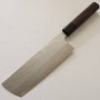 Japanese Kiritsuke Nakiri Knife - NIGARA - VG XEOS - Hammered Damascus Finish - Rose Wood Handle - Size:17cm