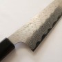 Japanese Chef Knife Gyuto - NIGARA - SPG STRIX - Hammered Damascus Finish - Rose Wood Handle - Size:21cm