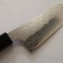 Japanese Bunka knife - NIGARA - SPG STRIX - Hammered Damascus Finish - Rose Wood Handle - Size:18cm