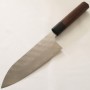 Japanese Santoku Knife - NIGARA - SPG STRIX - Hammered Damascus Finish - Rose Wood Handle - Size:16.5cm