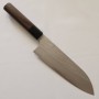 Japanese Santoku Knife - NIGARA - VG XEOS - Hammered Damascus Finish - Rose Wood Handle - Size:17cm