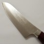 Japanese Santoku knife - KATAYAMA - Akebono series - Stainless SG2 - Damascus - Micarta handle - Size : 18cm